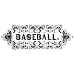 Honkbal label glinsterende clip art
